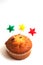 Muffin and star candles