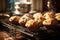 muffins cooling on a wire rack, natural light