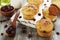 Muffins with dried cranberries