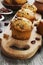 Muffins with dried fruits