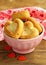 Muffins in the shape of a heart - sweet gift