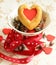 Muffins in the shape of a heart - sweet gift