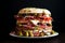 Muffuletta: Sicilian Sesame Bread Sandwich with Olive Salad, Cheese, and Meats