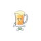 Mug of beer alcohol in afraid cartoon