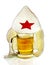 Mug with beer and a bathing cap with red star