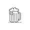 mug of beer dusk style icon. Element of birthday party in dusk style icon for mobile concept and web apps. Thin line mug of beer