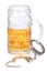 Mug of beer with handcuffs