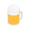 Mug of beer isometric 3d icon