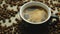 Mug of freshly brewed espresso