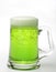 Mug with green beer for Saint Patrick Day