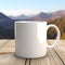 Mug positioned against a stunning and visually mesmerizing backdrop