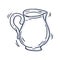 Mug - teapot doodle icon vector illustration