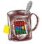 Mug with teaspoon and tea bag