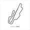 Mugello circuit, Italy. Motorsport race track vector map