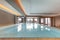 Mugla, Fethiye, Turkey - July 24. 2020; Modern house with pool, loungers by the pool. Holiday house with pool. Fethiye, Turkey