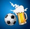 Mugs of beer Soccer Ball