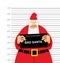 Mugshot is bad Santa. Arrested Sana Claus at police station