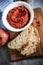 Muhammara red bell pepper dip like ajvar relish