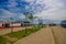 Muisne, Ecuador - March 16, 2016: Downtown Muisne city, small town located in the northern Ecuadorian coastline