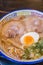 Mukashi chashu ramen with boiled egg in Kurume