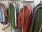 mukenas and hijabs in a clothing shop that sells various Muslim clothing items