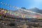 Muktinath - A sea of prayer flags attached to the Himalayan slopes