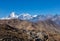 Muktinath village with Dhaulagiri