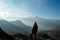 Muktinath - A woman enjoying the Himalayan landscape