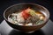 Mul naengmyeon: Cold buckwheat noodles in a clear broth, AI generative