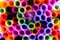Mul-ti color drinking Straw Background.