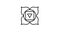 Muladhara line icon on the Alpha Channel