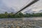 Mulashidi Bridge, a suspension bridge over Mali Kha River, Putao, Kachin, Myanmar