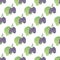 Mulberries. Seamless pattern with berries. Hand-drawn background. Vector illustration.