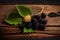 Mulberry isolated on a wooden background. Ripe mulberry fruit. Healthy food from mulberry fruit has a positive effect on health,