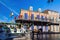 Mule carriage walking the beautiful historical building at French Quarter