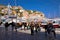 Mules waiting for tourists in the port of Hydra island