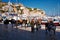 Mules waiting for tourists in the port of Hydra island