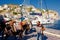 Mules waiting for tourists in the port of Hydra island