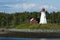 Mulholland Point Lighthouse On Summer Day in Canada