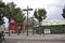 Mulhouse, 6th august: Porte Jeune with Tour de L Europe Tower from Downtown of Mulhouse City of Alsace region in France