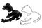 Mull island United Kingdom of Great Britain and Northern Ireland, Scotland map vector illustration, scribble sketch Isle of Mull