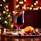 Mulled wine, traditional Christmas spiced alcoholic drink