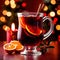 Mulled wine, traditional Christmas spiced alcoholic drink