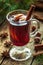 Mulled wine traditional winter hot alcohol spiced