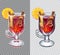 Mulled wine transparent illustration. Autumn drink