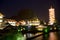 Mulong Lake Pagoda and Buildings, Guilin, China