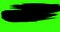 Multi abstract splash ink paint brush horizontal stroke black transition on chroma key green screen background, animation