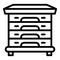 Multi beehive icon, outline style