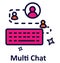 Multi chat Isolated Vector icon that can easily modified or edit.