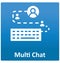 Multi chat Isolated Vector icon that can easily modified or edit.